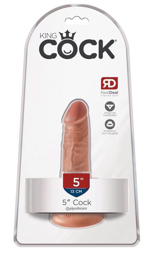 Фаллоимитатор King Cock 5", 14 см (коричневый)