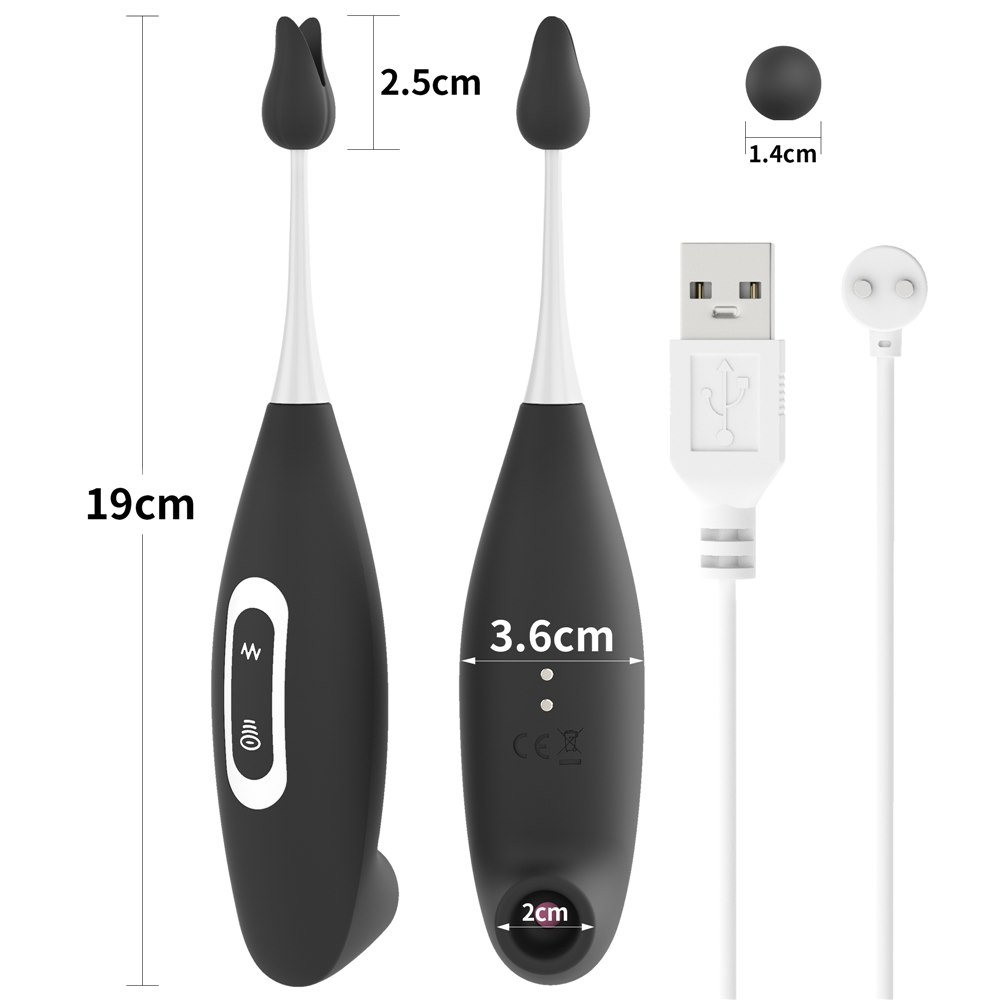 Wibrator łechtaczkowy IJOY Rechargeable Clit Pro, 19 cm (czarny)