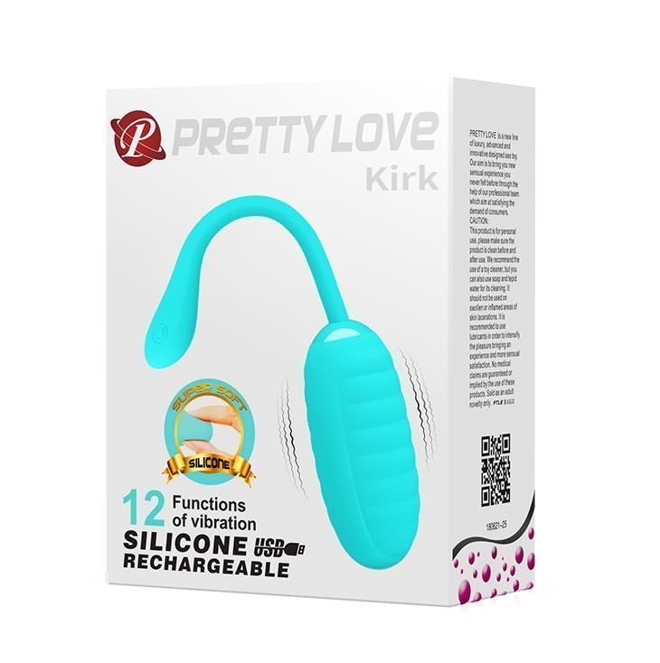 Виброяйцо Pretty Love Kirk, 19,7 см (бирюзовый)