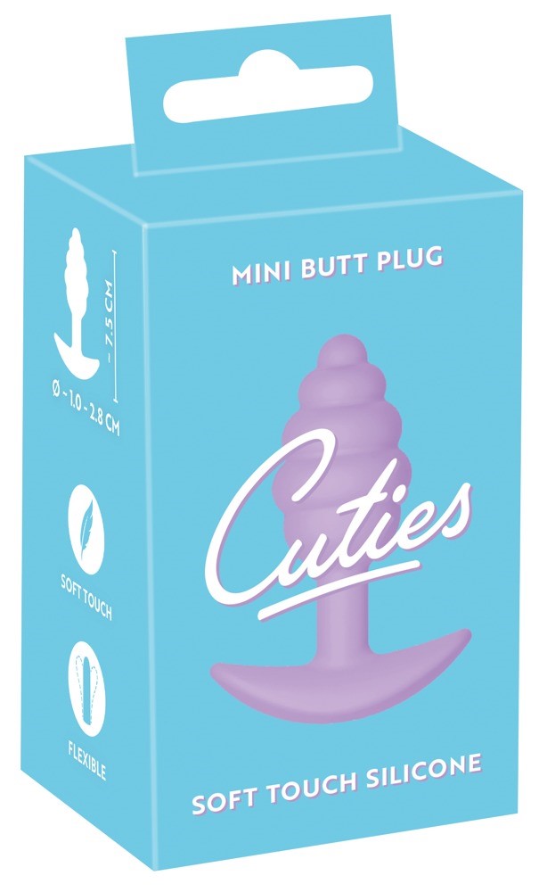 Korek analny Cuties Mini Butt Plug, 7,5 cm (fioletowy)