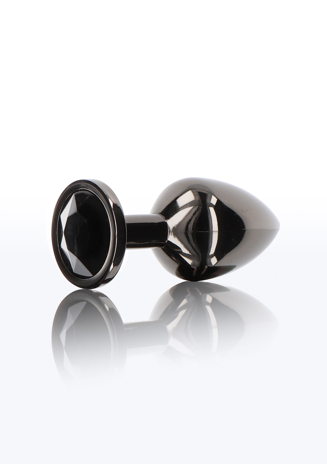 Анальна пробка Taboom Butt Plug With Diamond Jewel L, 9.5 см (чорний)