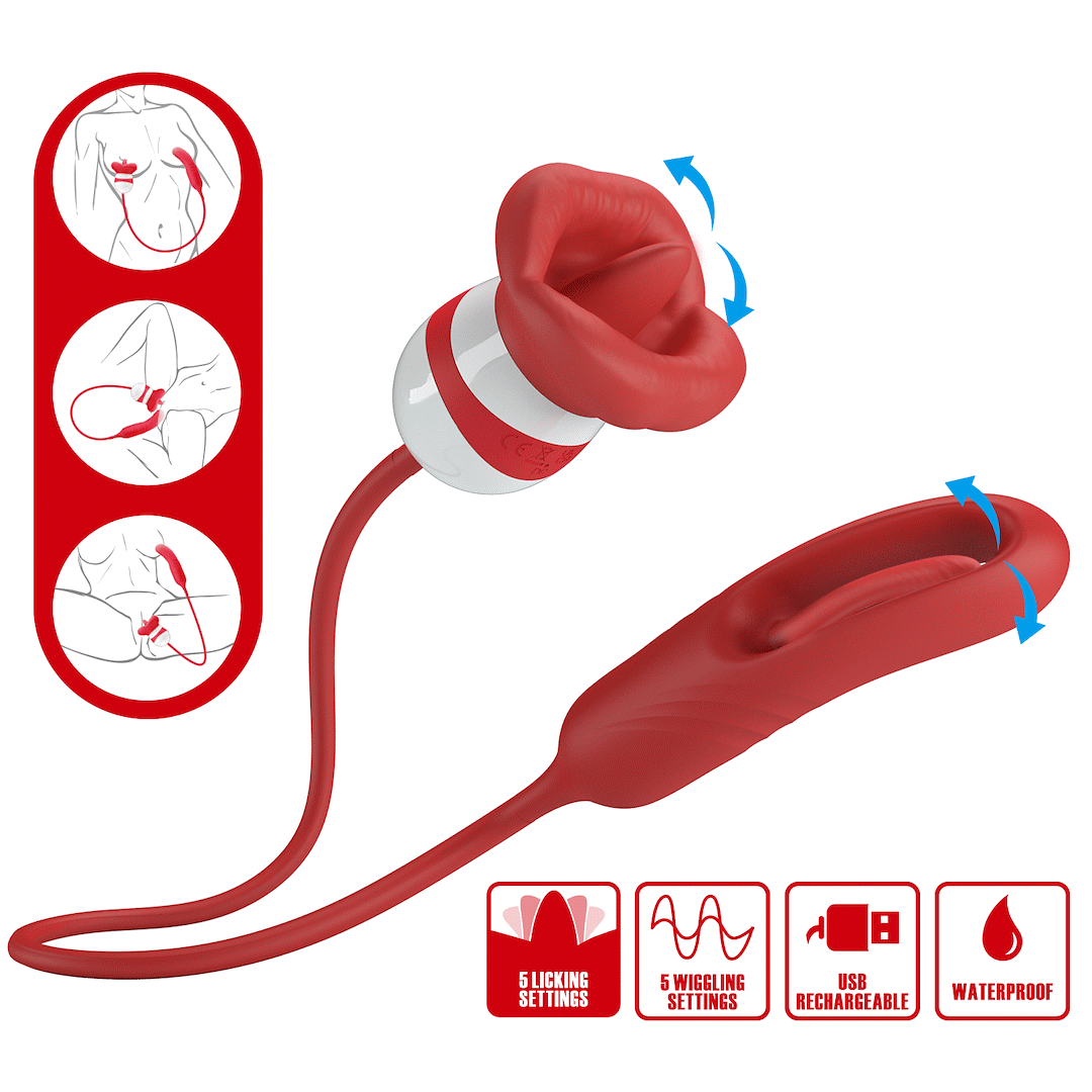 Вибромассажер Pretty Love Romance Alyss (красный-белый)