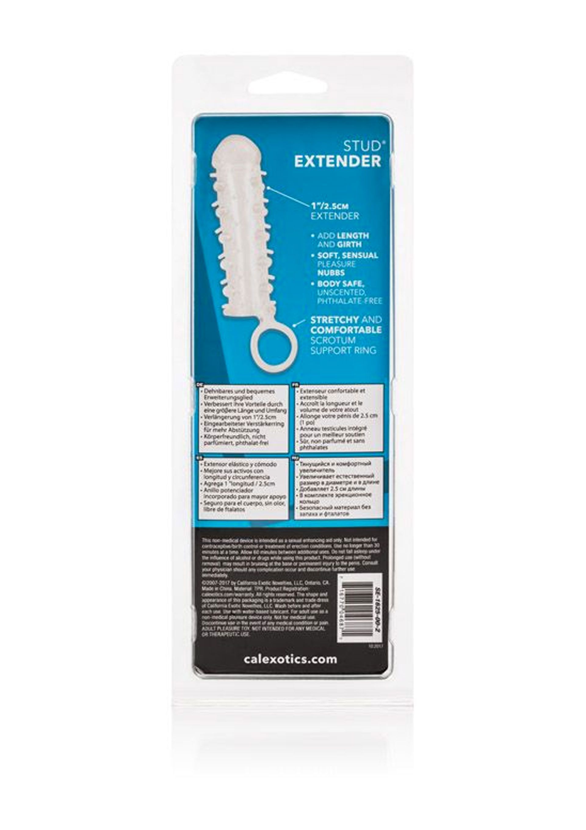 Насадка на пенис CalExotic Stud Extender, 14 см (прозрачный)