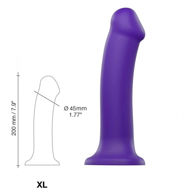 Фаллоимитатор Strap-On-Me Dual Density Bendable XL, 20 см (фиолетовый)