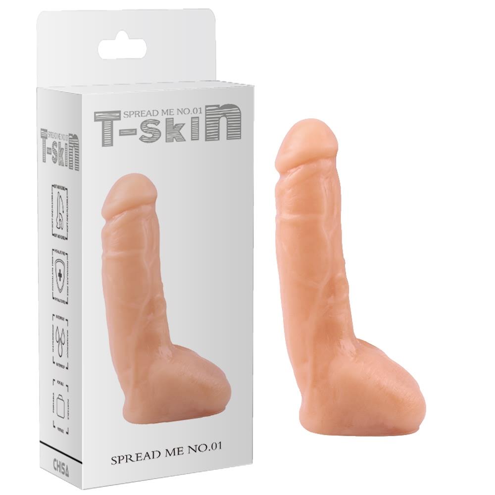 Фаллоимитатор T-Skin Spread Me No.01, 20.5 см (телесный)