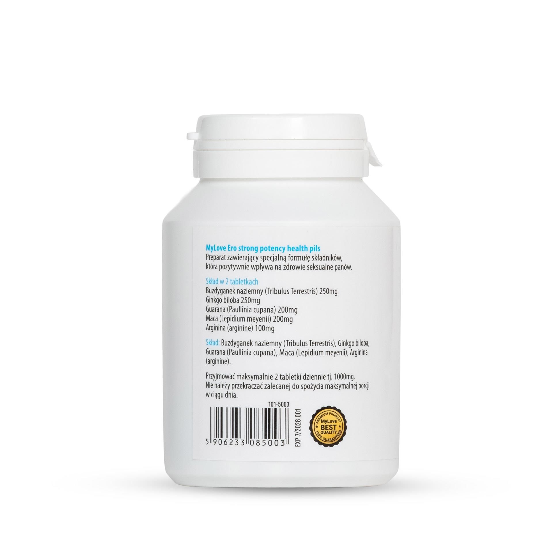 Таблетки для мужской потенции MyLove Ero Strong Potency, 60 шт