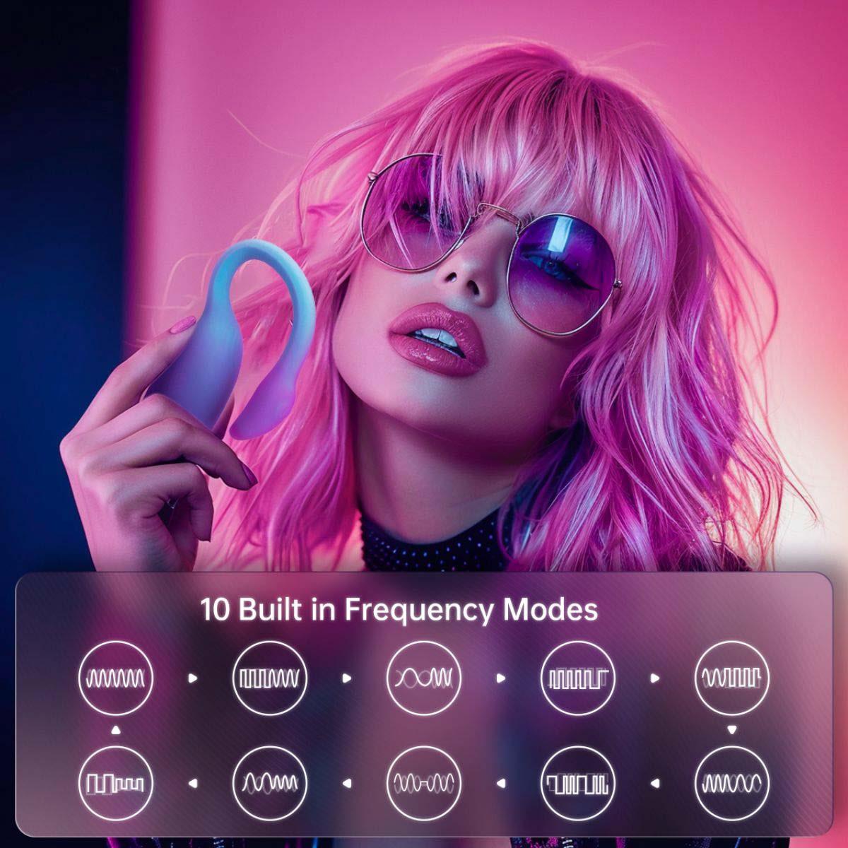 Jajko wibrujące Magic Motion Magic Flamingo Max, 11 cm (niebieski)