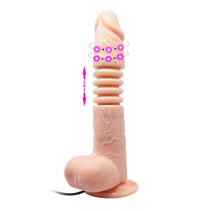 Реалистичный вибратор Thunder Up Suction Base, 22 см (телесный)