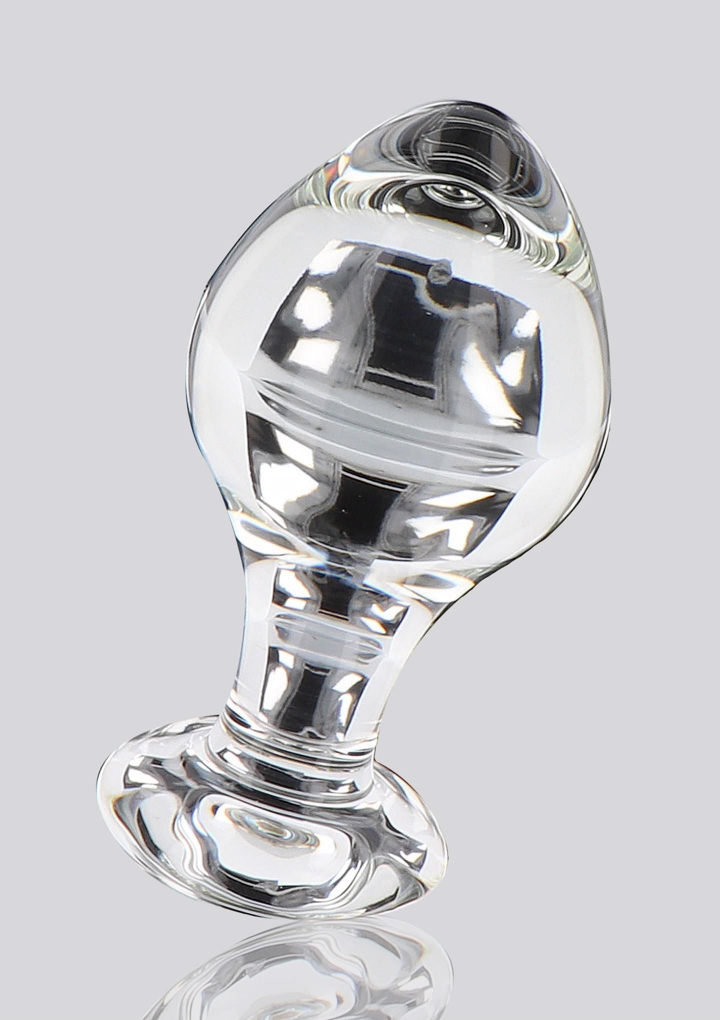 Korek analny Glass Worxx Brilliant Star, 9 cm (przezroczysty)