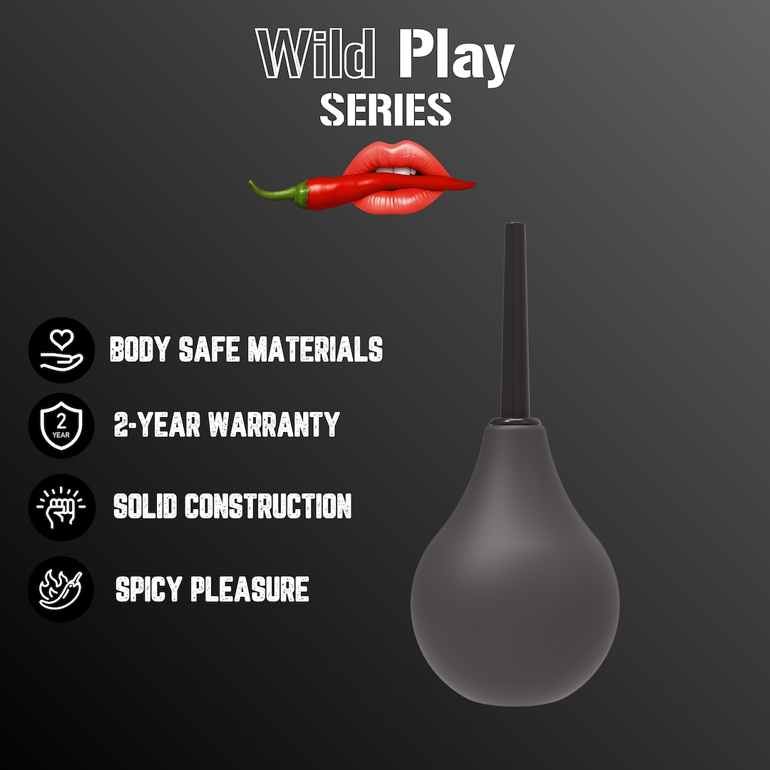 Анальный душ Erospace Wild Play C5, 224 мл (черный)