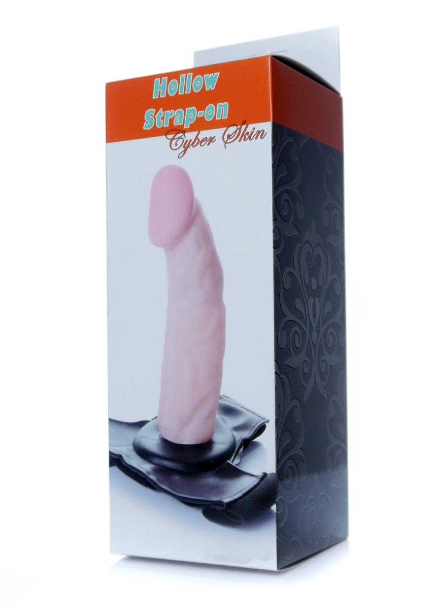 Страпон B-Series EasyLove Hollow Strap-on с Cyber Skin, 20 см (тілесний)