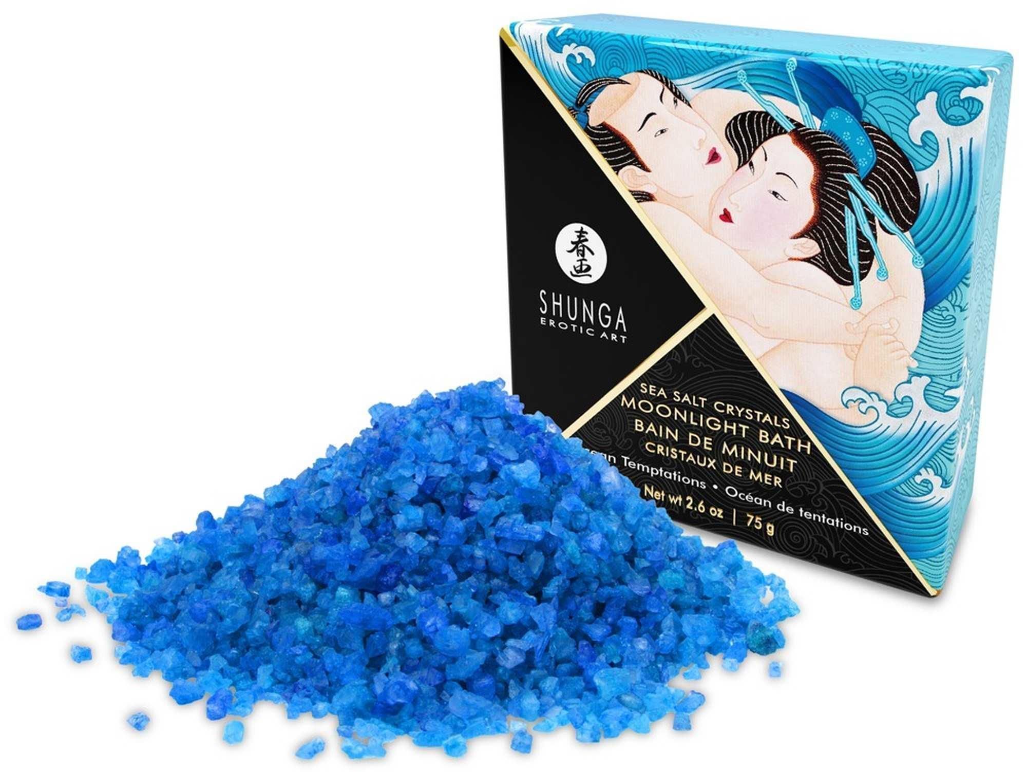 Соль для ванны Shunga Moonlight Bath Ocean Breeze, 75 г (синий)
