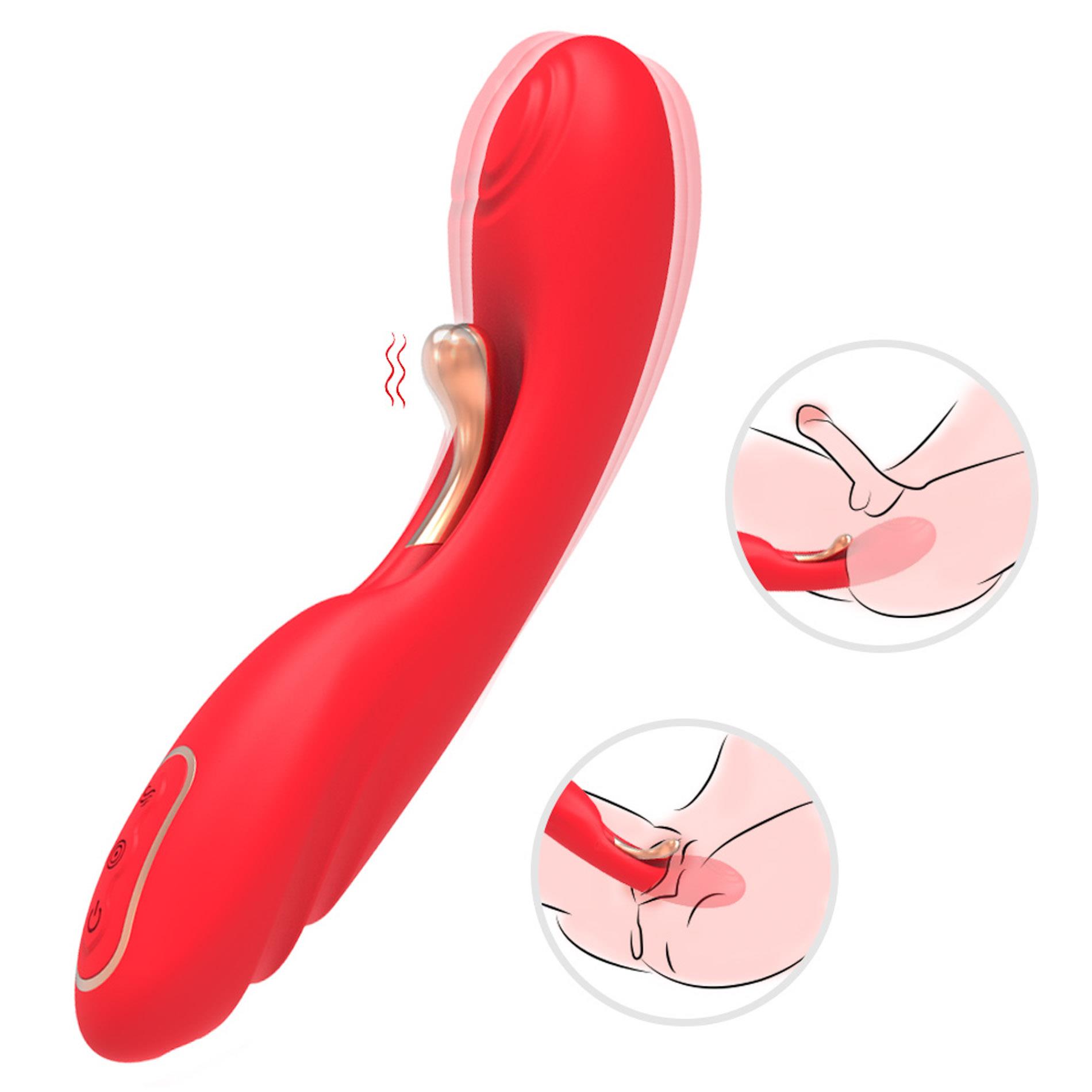 Вибратор B - Series Joy Fishhook Red Dual, 23.4 см (красный)
