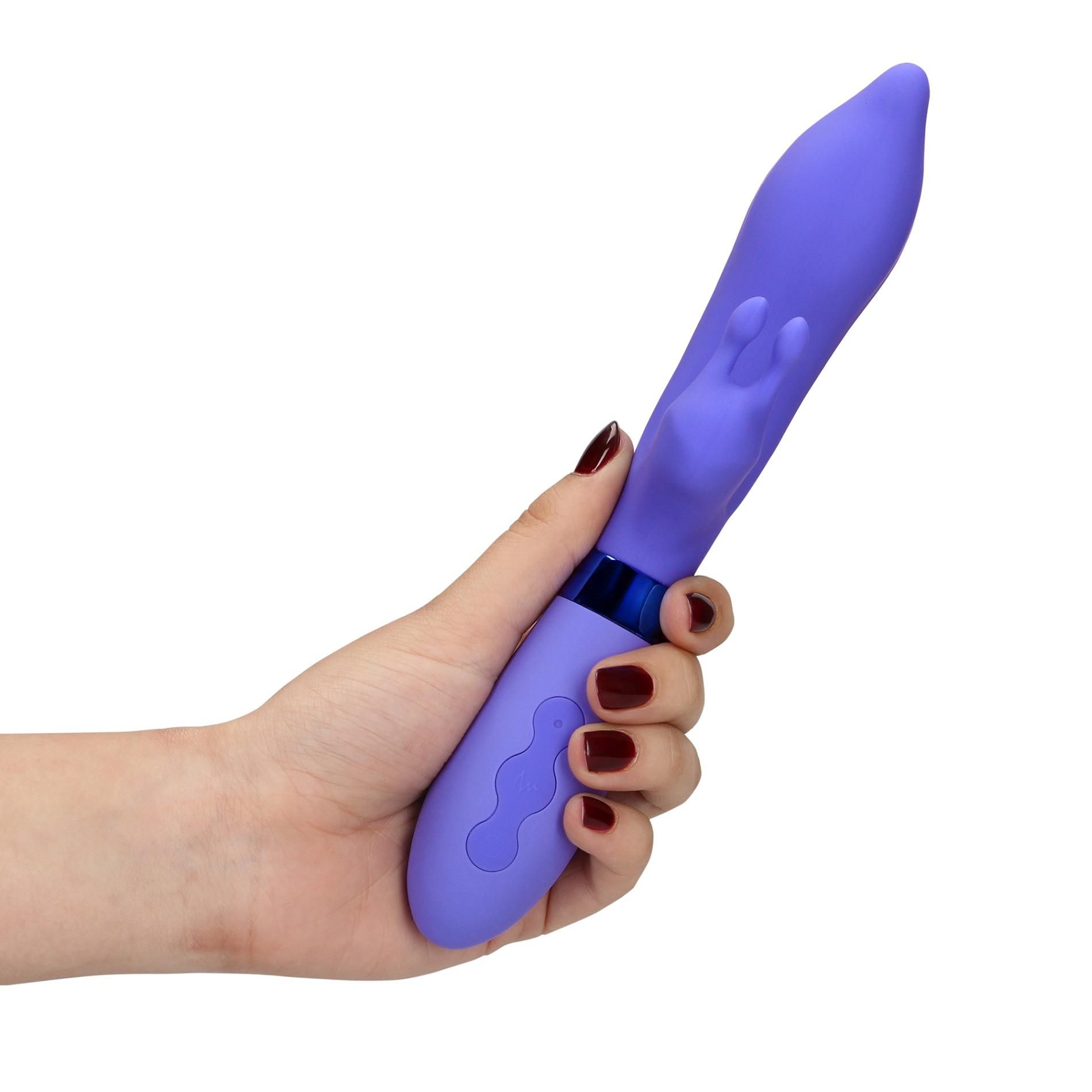 Вибратор-кролик Loveline Pointed, 22 см (фиолетовый)