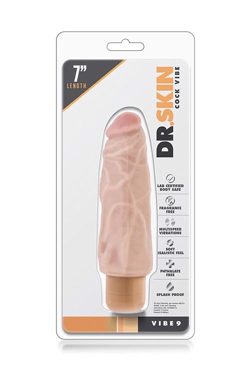 Вибратор Dr. Skin Cock Vibe 9, 19 см (телесный)