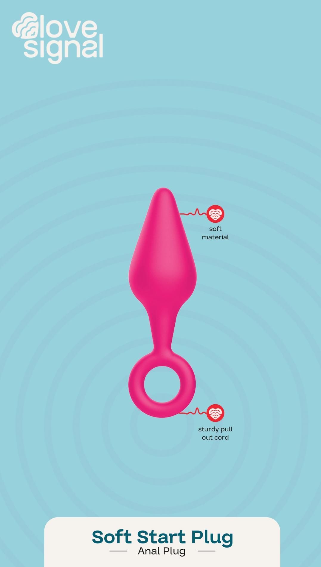 Korek analny Dream Toys Soft Start Plug, 9 cm (różowy)