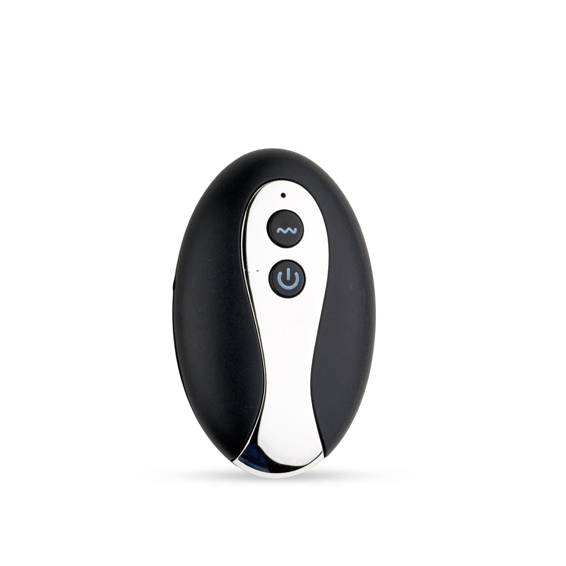 Анальная пробка B - Series HeavyFun Remote Control, 6.9 см (серебристый)