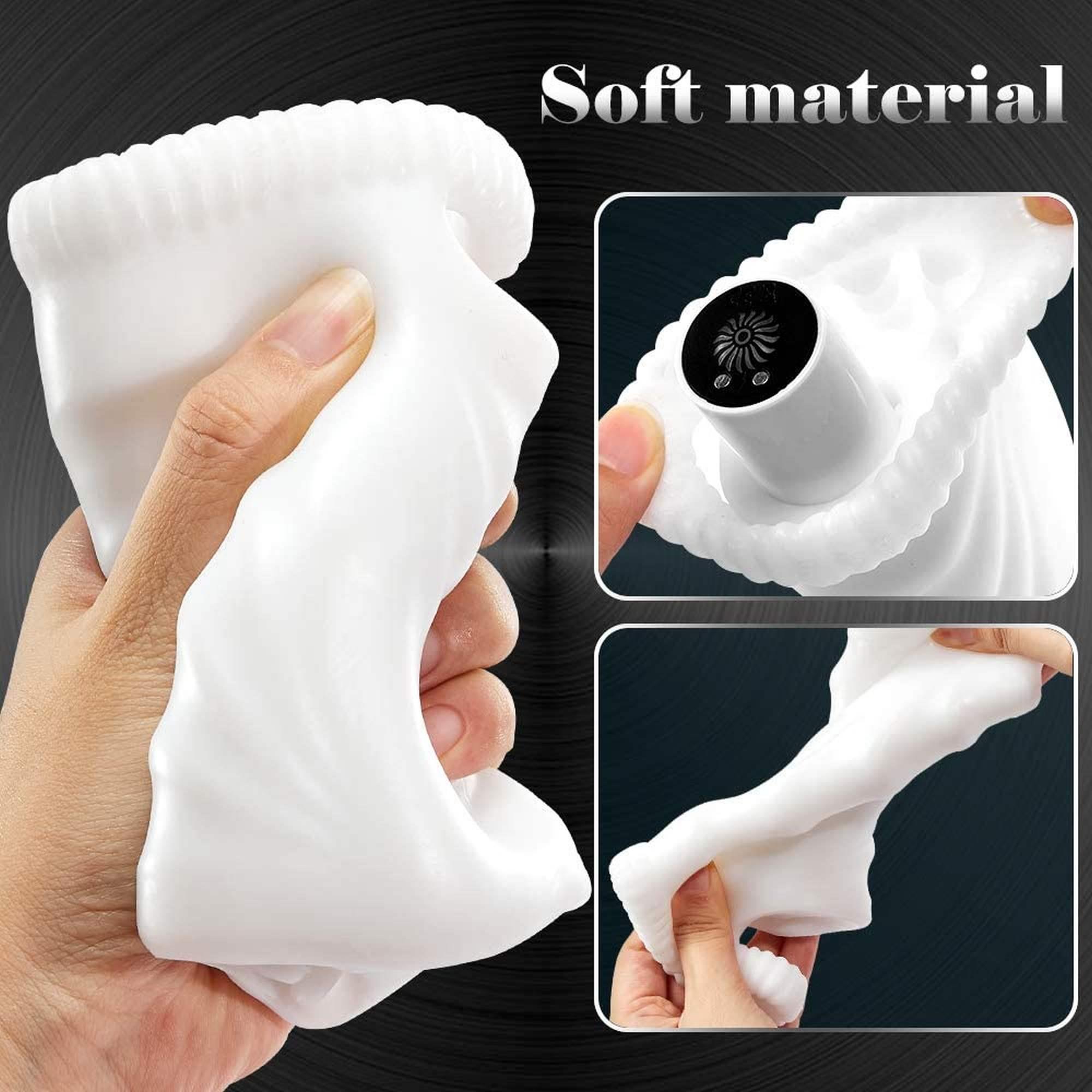 Мастурбатор B - Series Cute Soft Vibrating Bullet Stroker (білий)