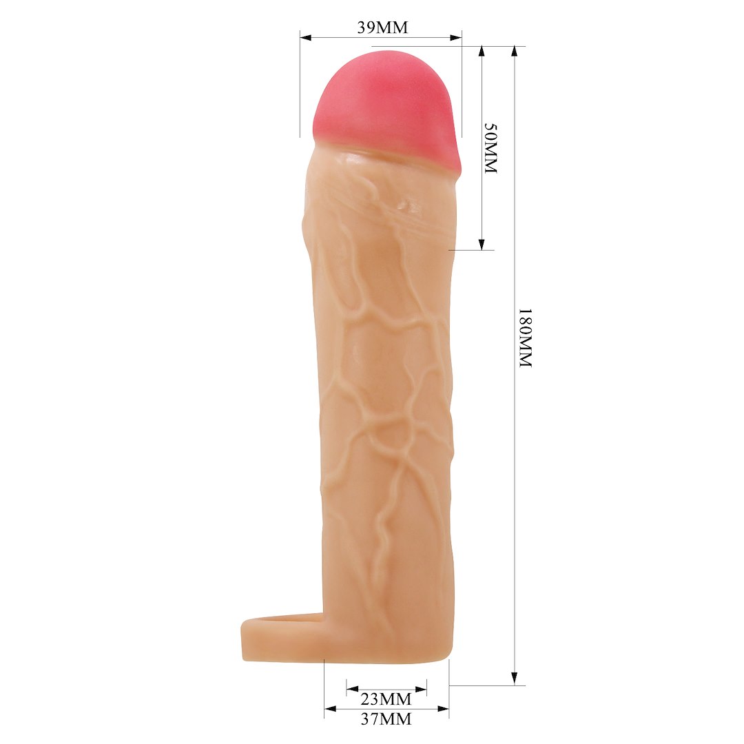 Насадка на пенис Pretty Love Hani 2", 18 см (телесный)