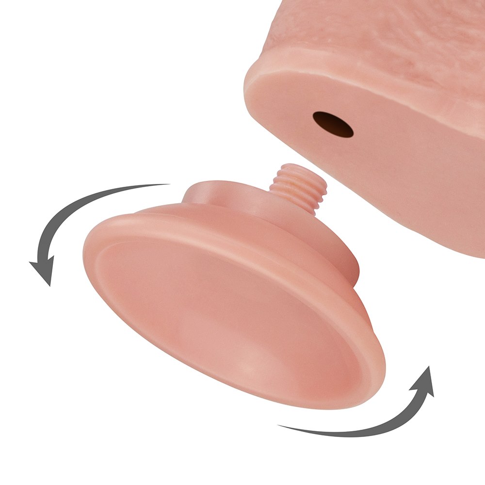 Фаллоимитатор LoveToy Sliding-Skin Dual Layer Dong 9" Flesh, 23 см (телесный)