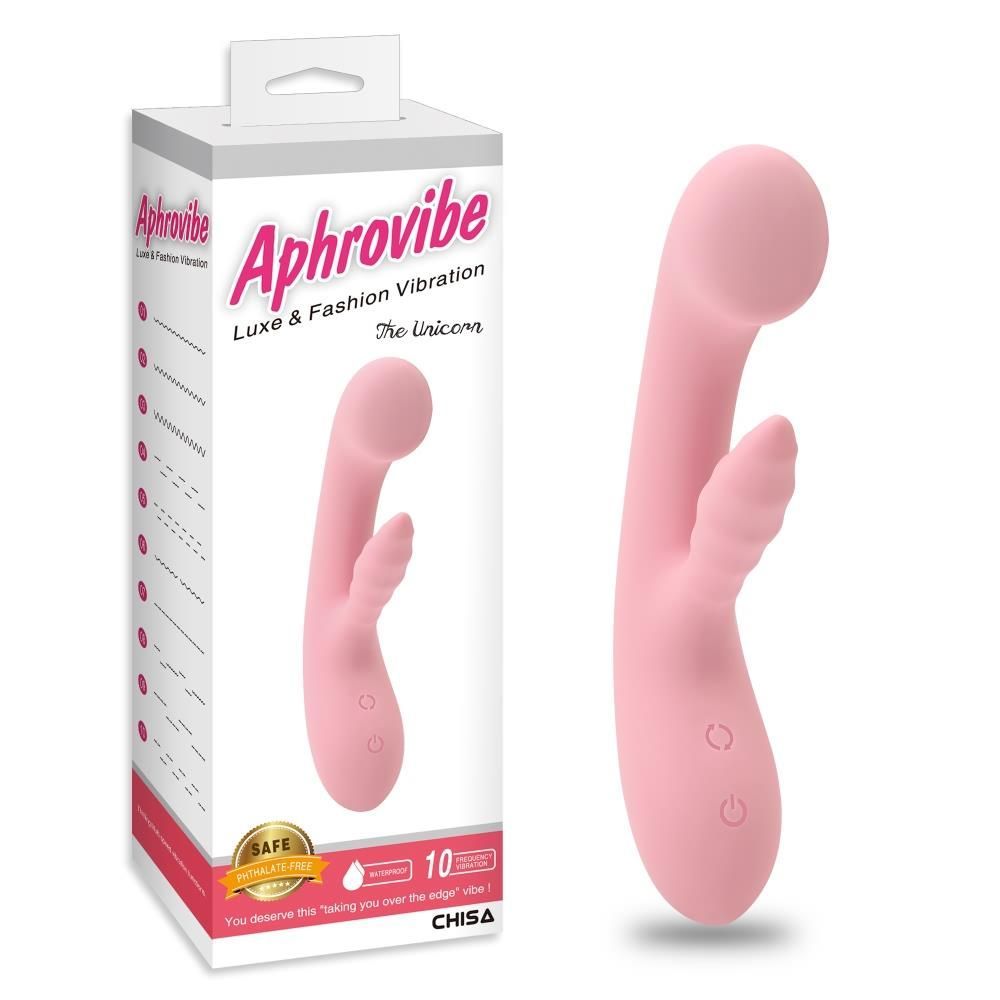 Вибратор-кролик Aphrovibe The Unicorn, 21,5 см (светло-розовый)