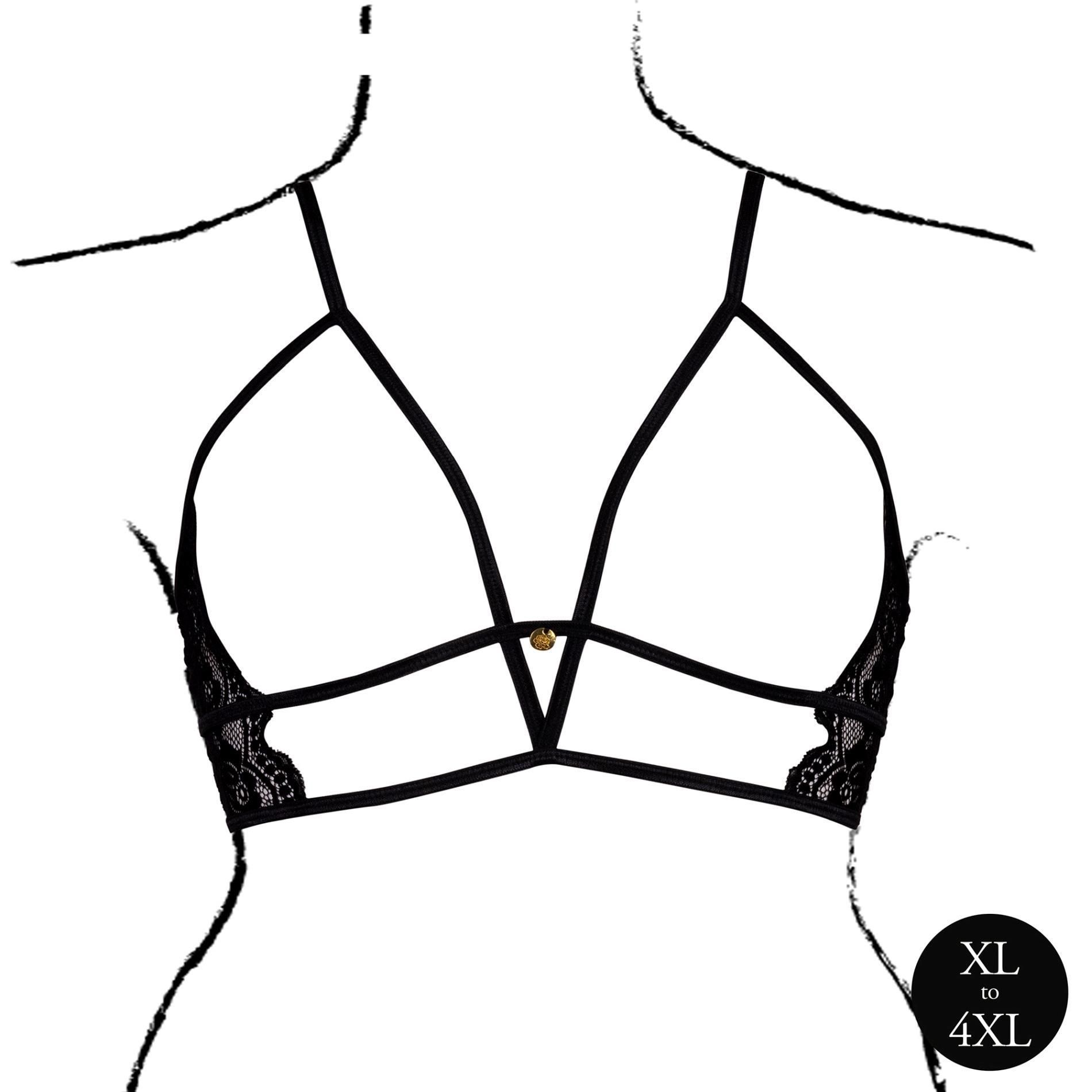 Бюстгальтер Le Désir Open Cup Triangle, Plus Size (чорний)