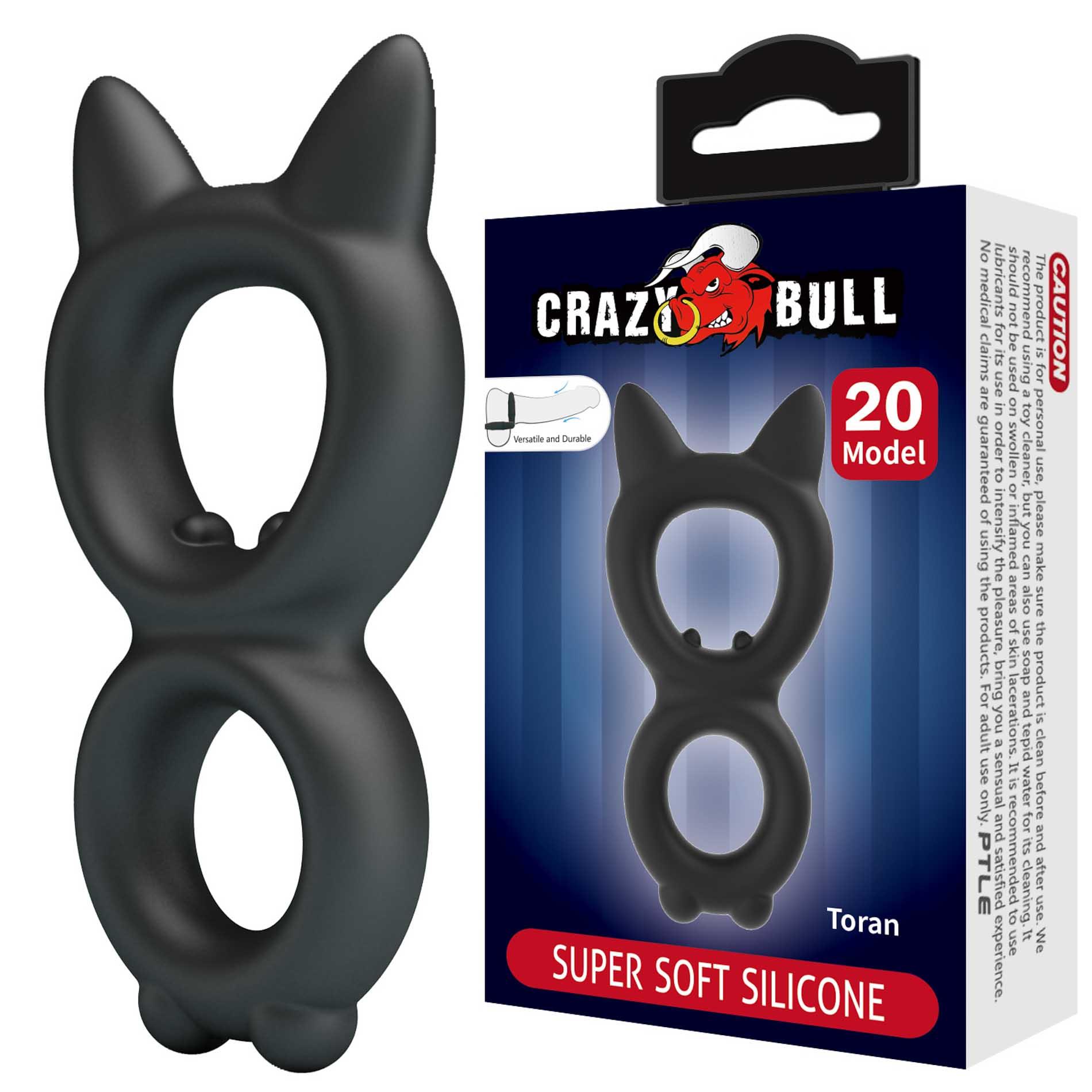 Эрекционное кольцо Crazy Bull Toran, 9.3 см (черный)