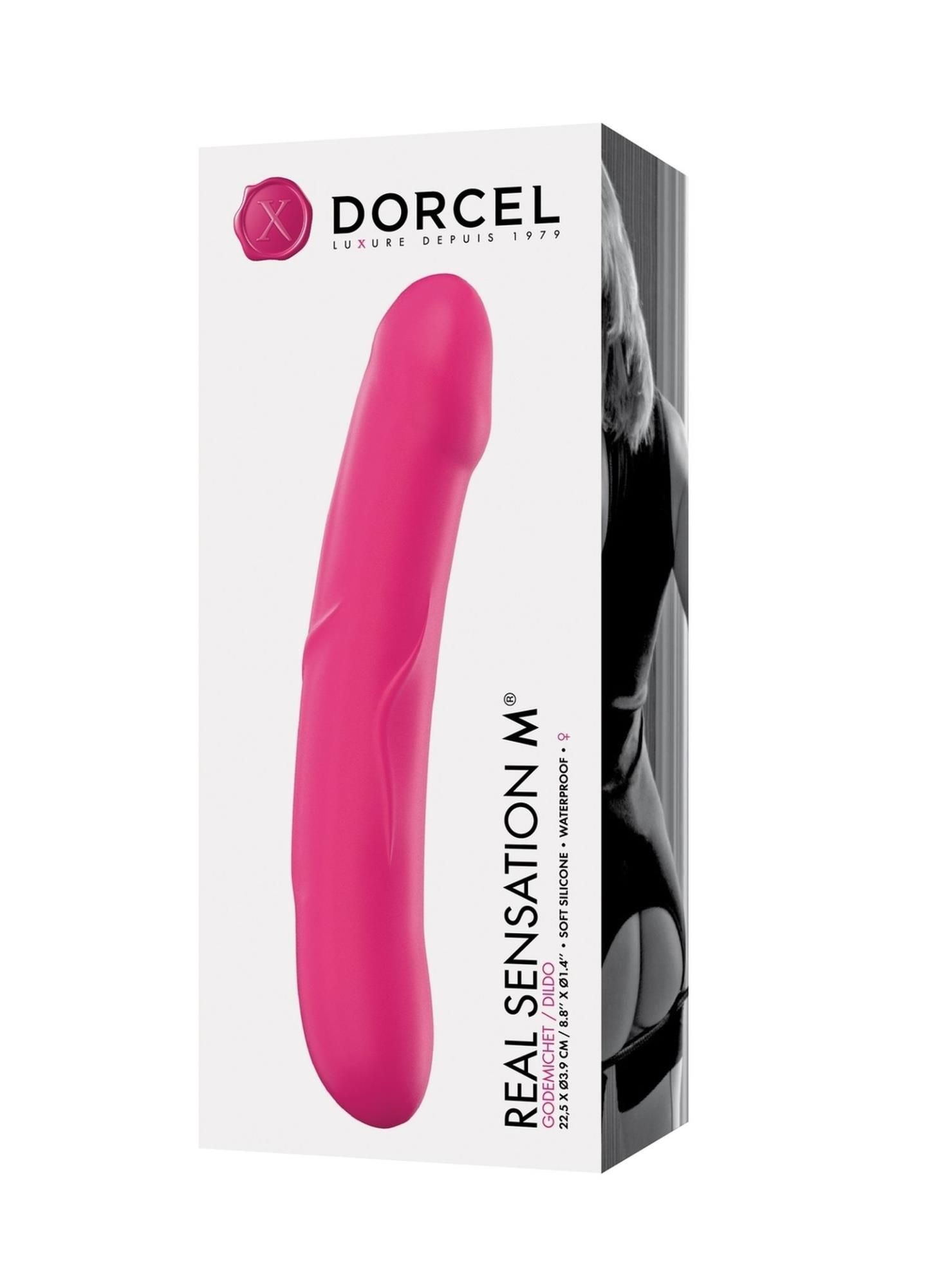 Двосторонній фалоімітатор Dorcel Real Sensation, 22,5 см (рожевий)