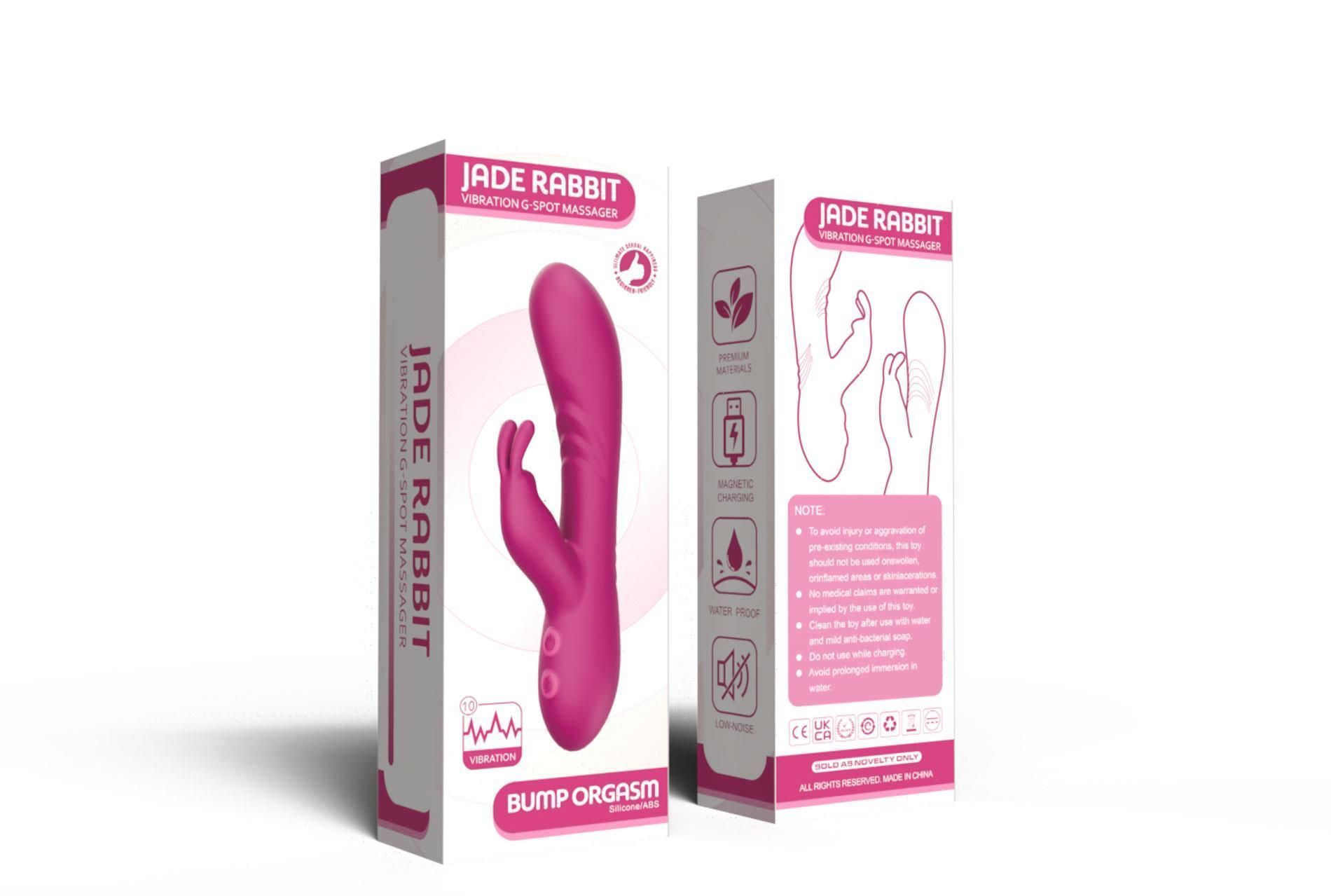 Wibrator królik B - Series Cute Jade, 17.8 cm (różowy)