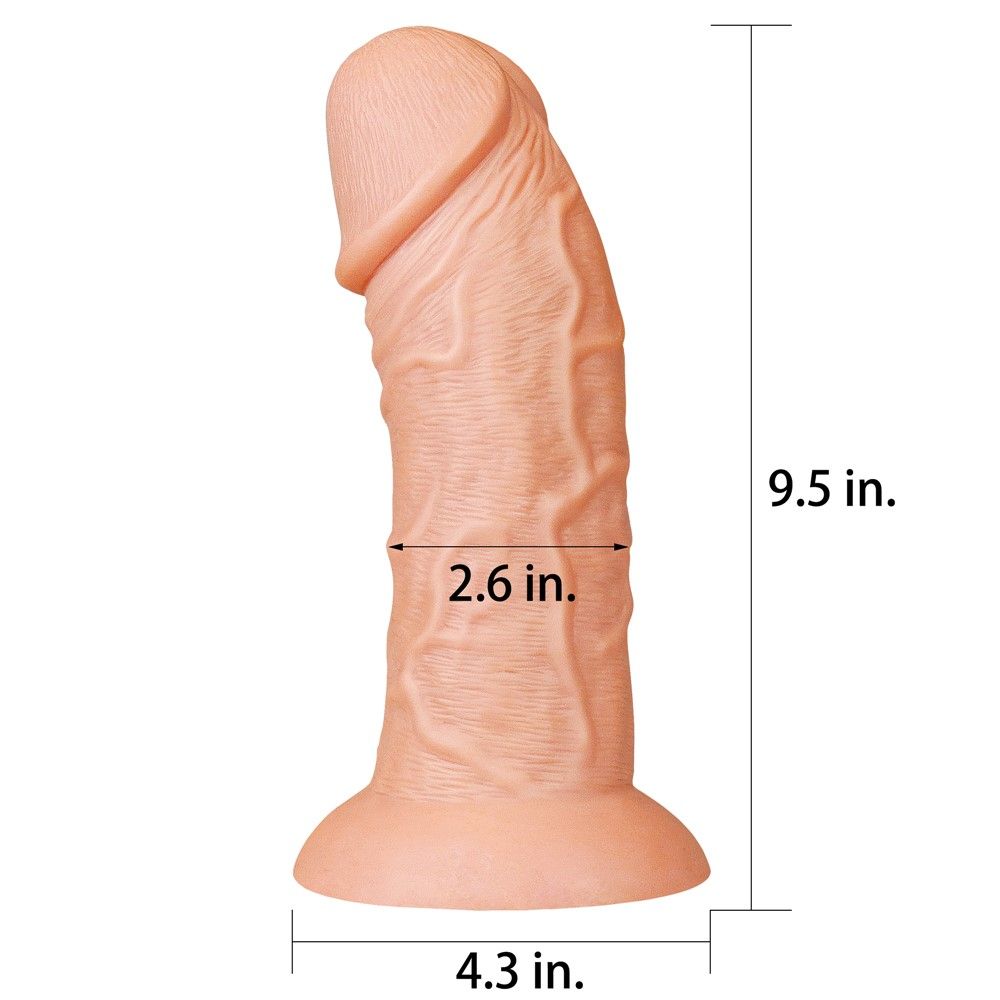 Реалистичный фаллоимитатор на присоске LoveToy Realistic, 24 см (телесный)