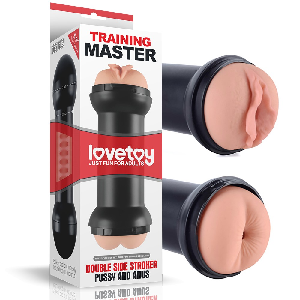 Двойной мастурбатор LoveToy Traning Master Double Side Stroker (телесный)