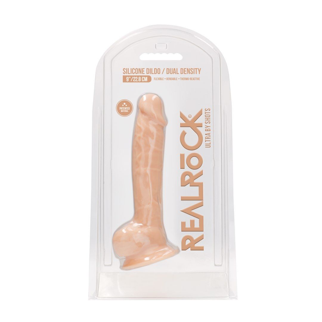 Dildo RealRock With Balls Ultra, 22.8 cm (w kolorze cielistym)