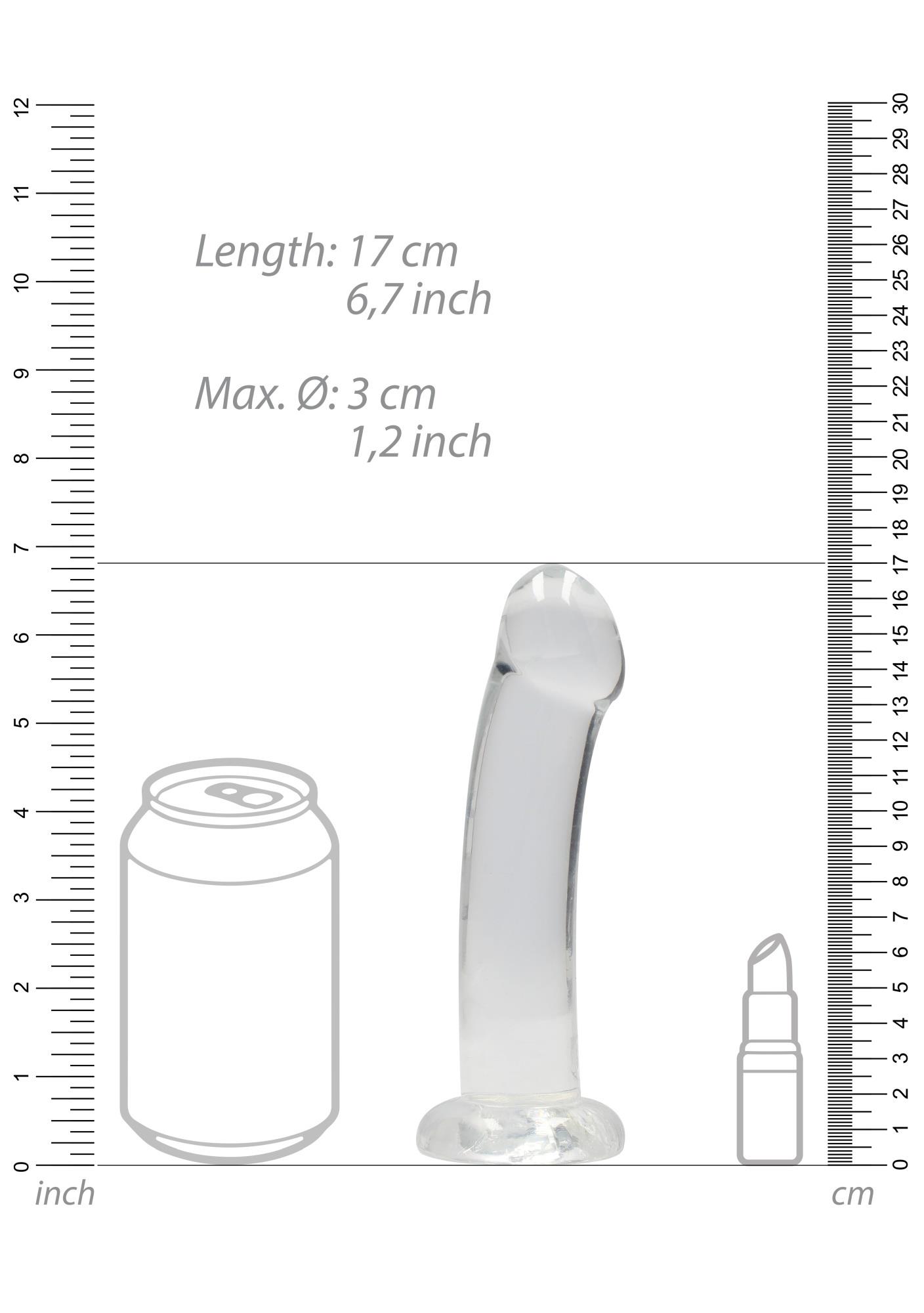 Фаллоимитатор RealRock Crystal Clear 6.7", 17 см (прозрачный)