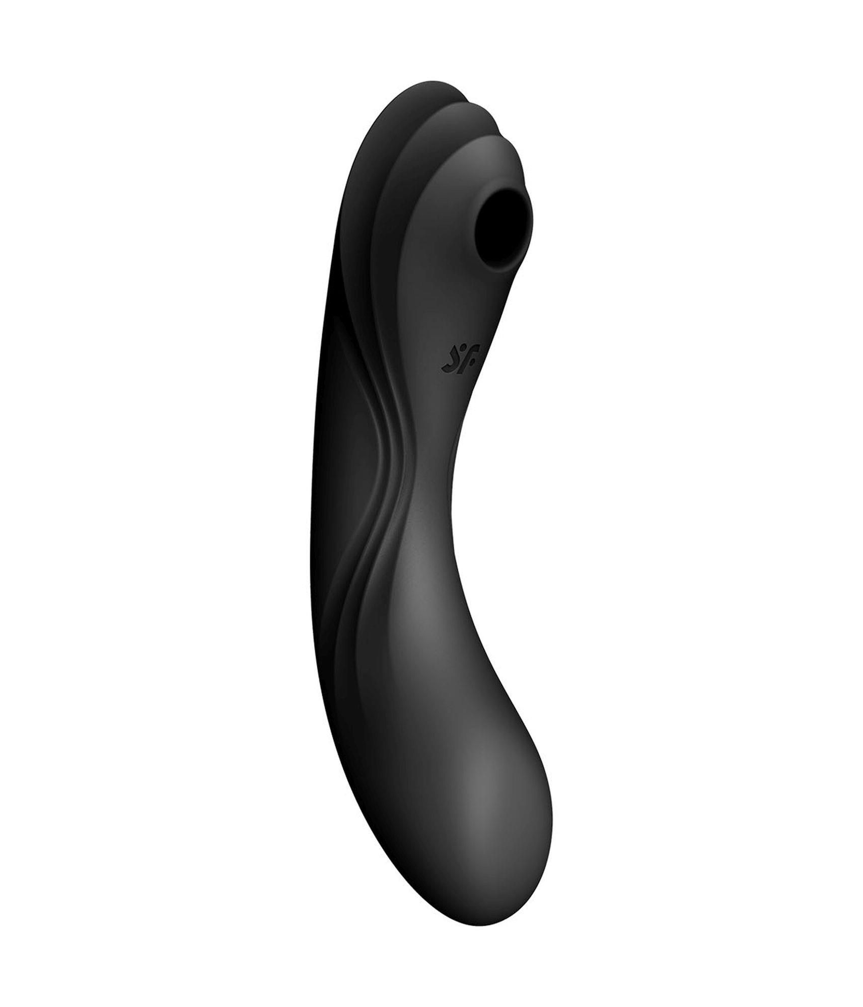 Bezdotykowy stymulator łechtaczki z wibracjami Satisfyer Curvy Trinity 4 (czarny)