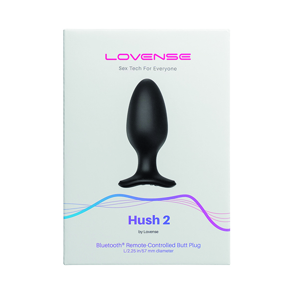 Korek analny Lovense Hush 2 L, 15 cm (czarny)