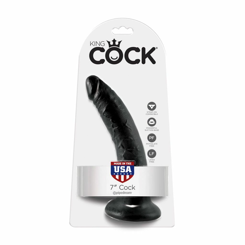 Фаллоимитатор King Cock 7 Inch, 18 см (черный)