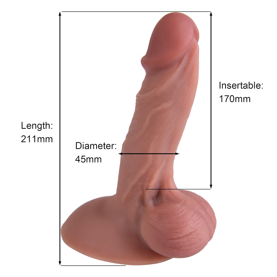 Фаллоимитатор Erospace Natural Play D4, 21 см (телесный)