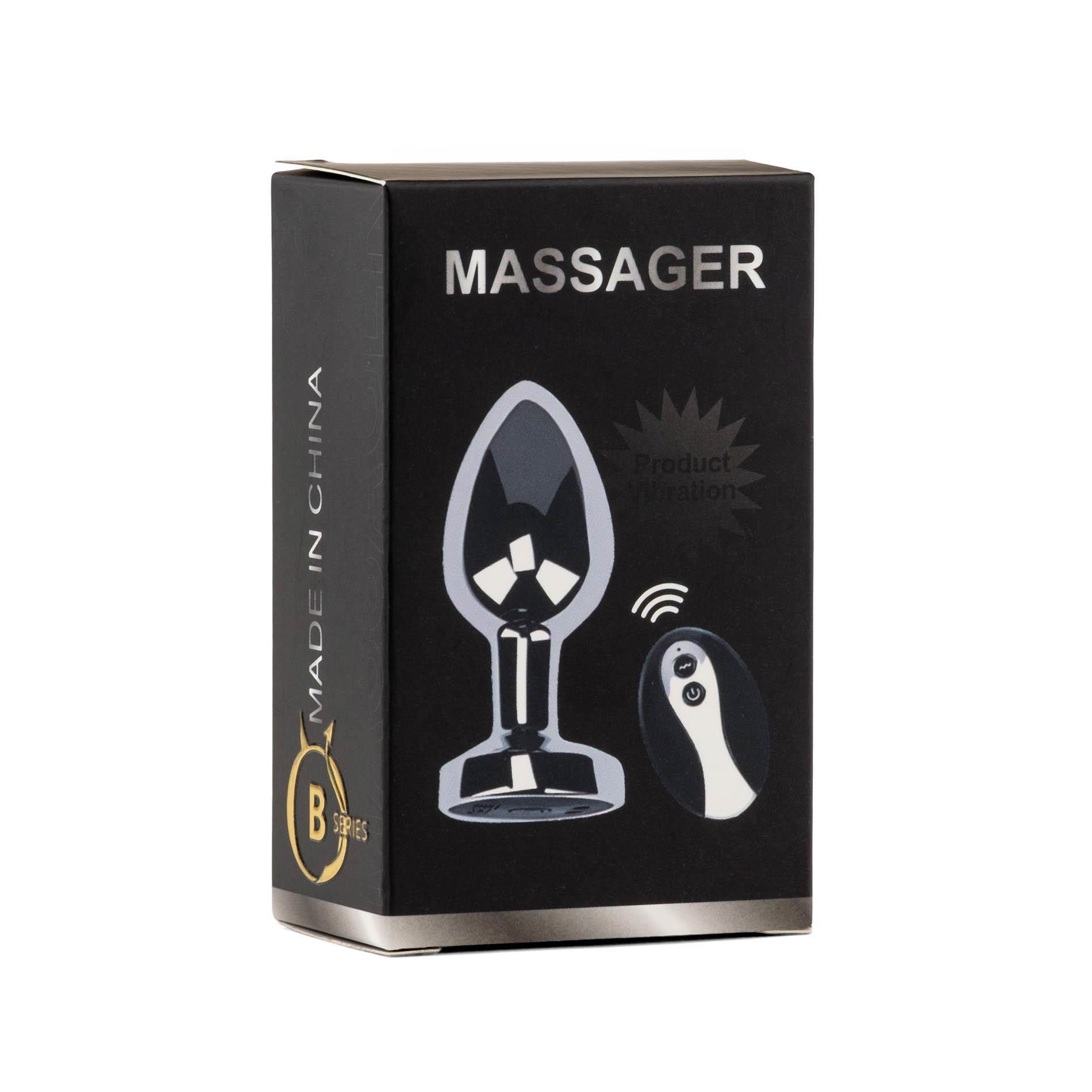 Анальная пробка B - Series HeavyFun Remote Control, 6.9 см (серебристый)