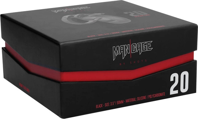 Пояс верности ManCage Model 20 Silicone Cock Cage (черный)