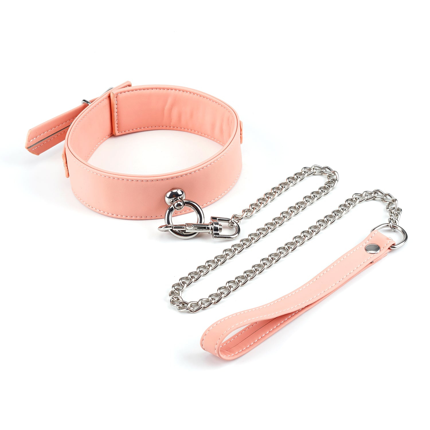 Ошейник с поводком Liebe Seele Dark Candy Pink Collar with Leash (розовый)
