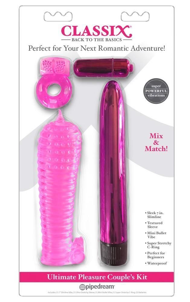 Набор секс-игрушек Classix Ultimate Pleasure Couple’s Kit, 4 шт (розовый)