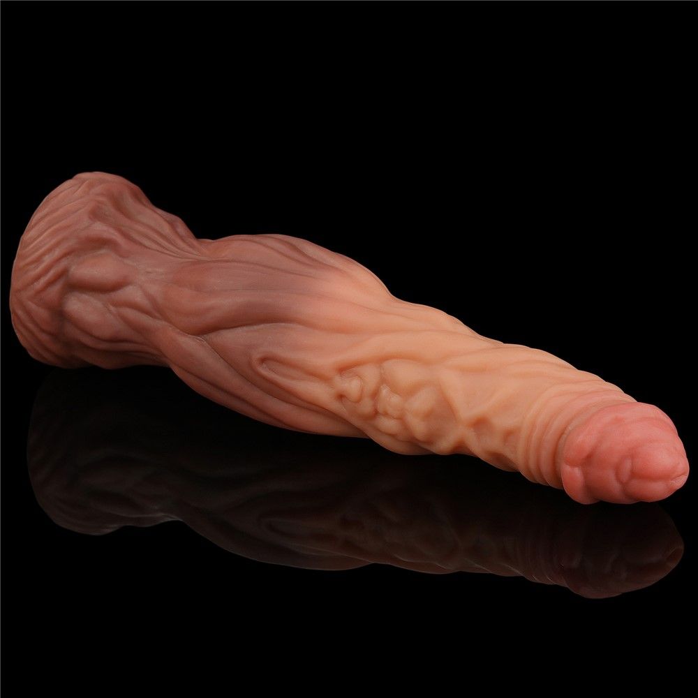Фаллоимитатор Dual-Layered Silicone 9.5" Nature Cock, 24.5 см (коричневый)