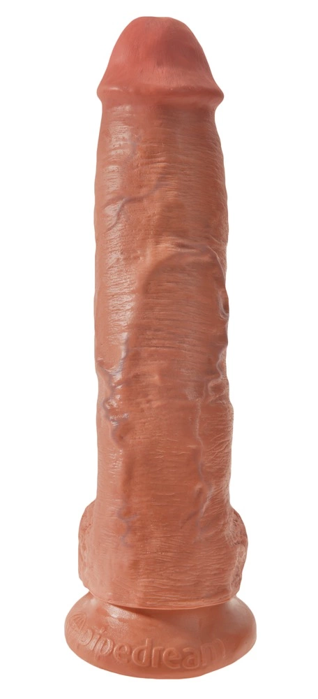 Фаллоимитатор King Cock With Balls 10", 25 см (коричневый)
