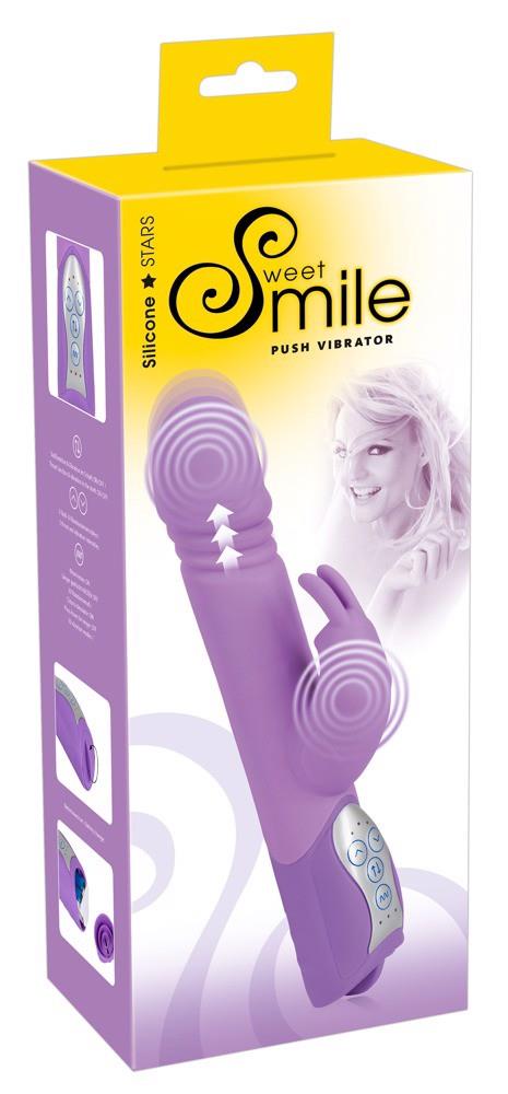 Вибратор-кролик Orion Sweet Smile Push, 25 см (фиолетовый)