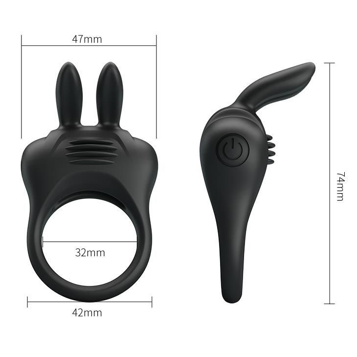 Эрекционное кольцо Pretty Love Davion Penis Ring, 7,4 см (черный)