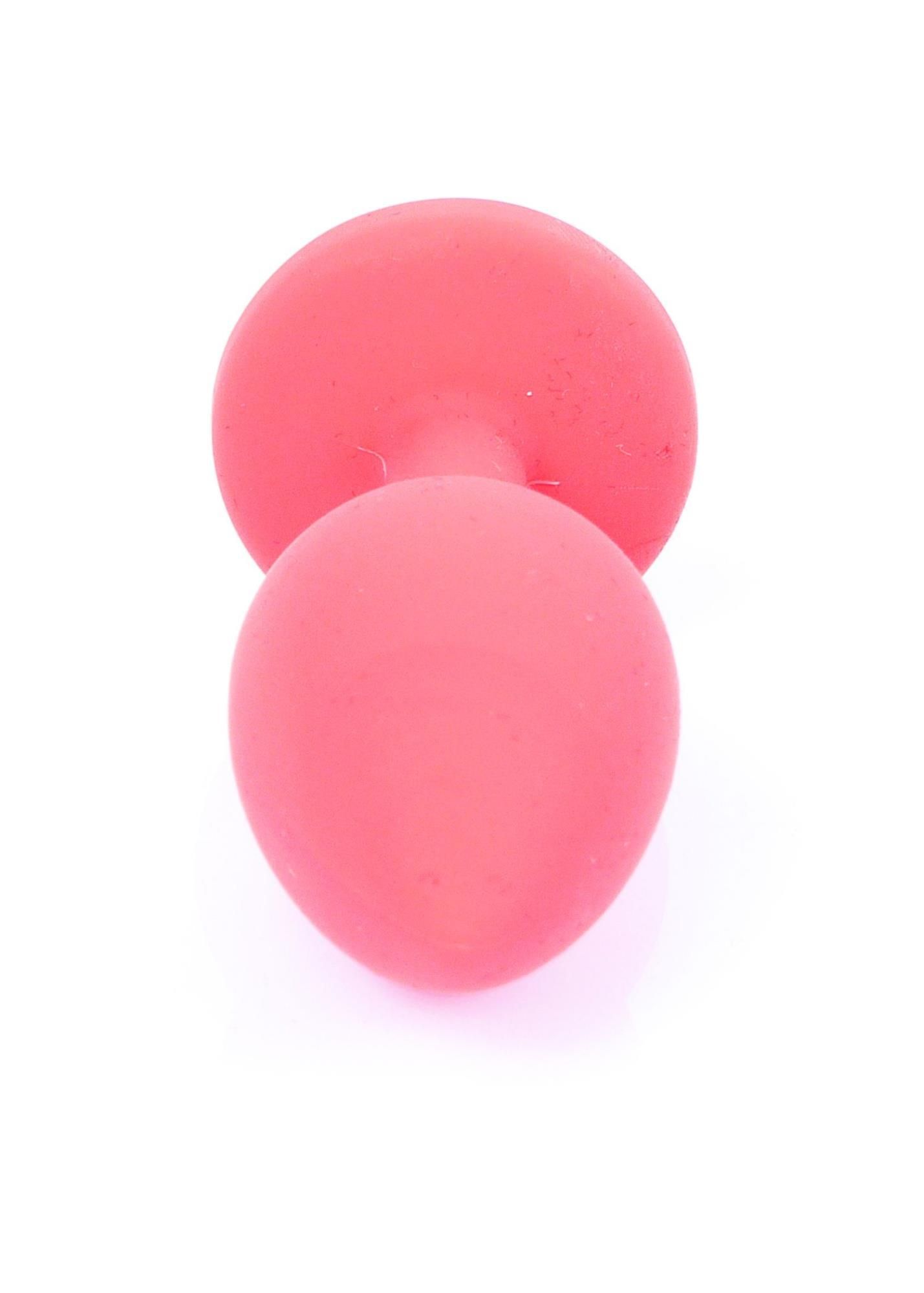 Силіконова анальна пробка з кристалом Boss Silikon Plug Jewellery Red Small, 7 см (синій)