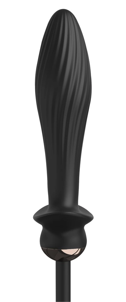 Korek analny Pipedream Auto-Throb Inflatable Vibrating Plug, 13 cm (czarny)