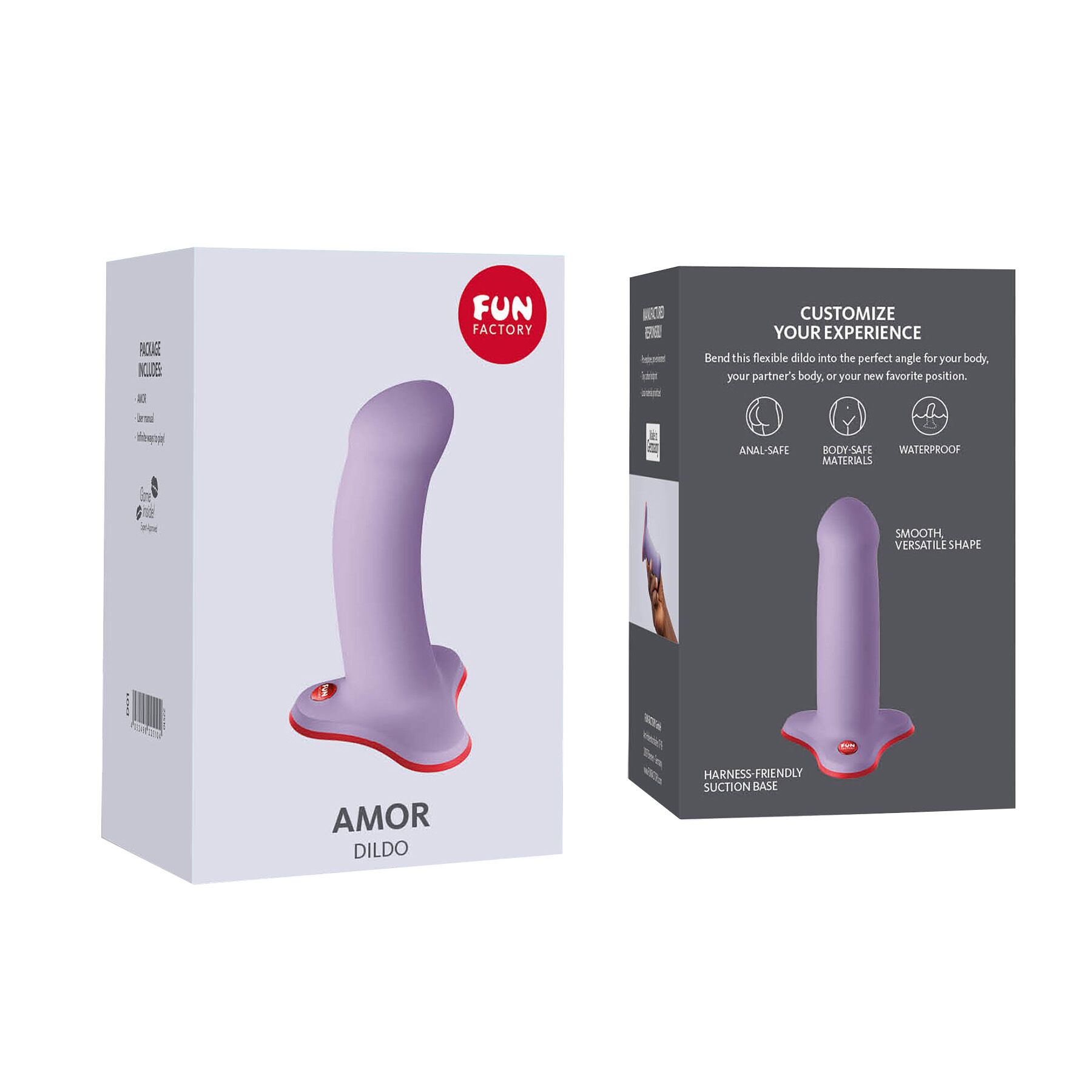 Фаллоимитатор Fun Factory Amor, 13 см (сиреневый)