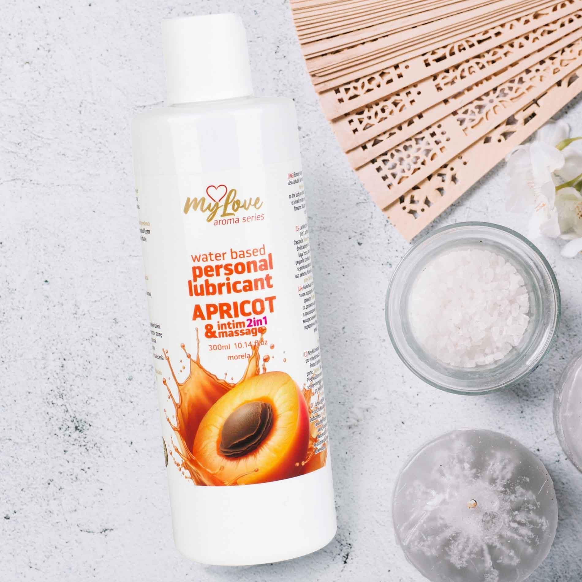 Lubrykant MyLove Aroma Series Intim&Massage 2in1 Apricot, 300 ml