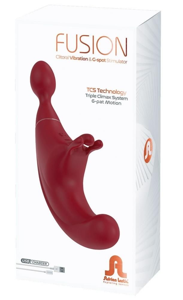 Вибратор Adrien Lastic Fusion, 19.9 см (бордовый)